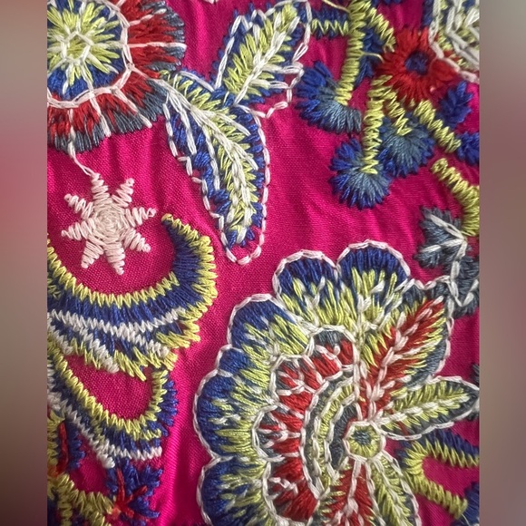 Anthropologie Luna Moon Blouse  Pink Long Sleeve Embellished Tunic Size Large - Picture 5 of 9